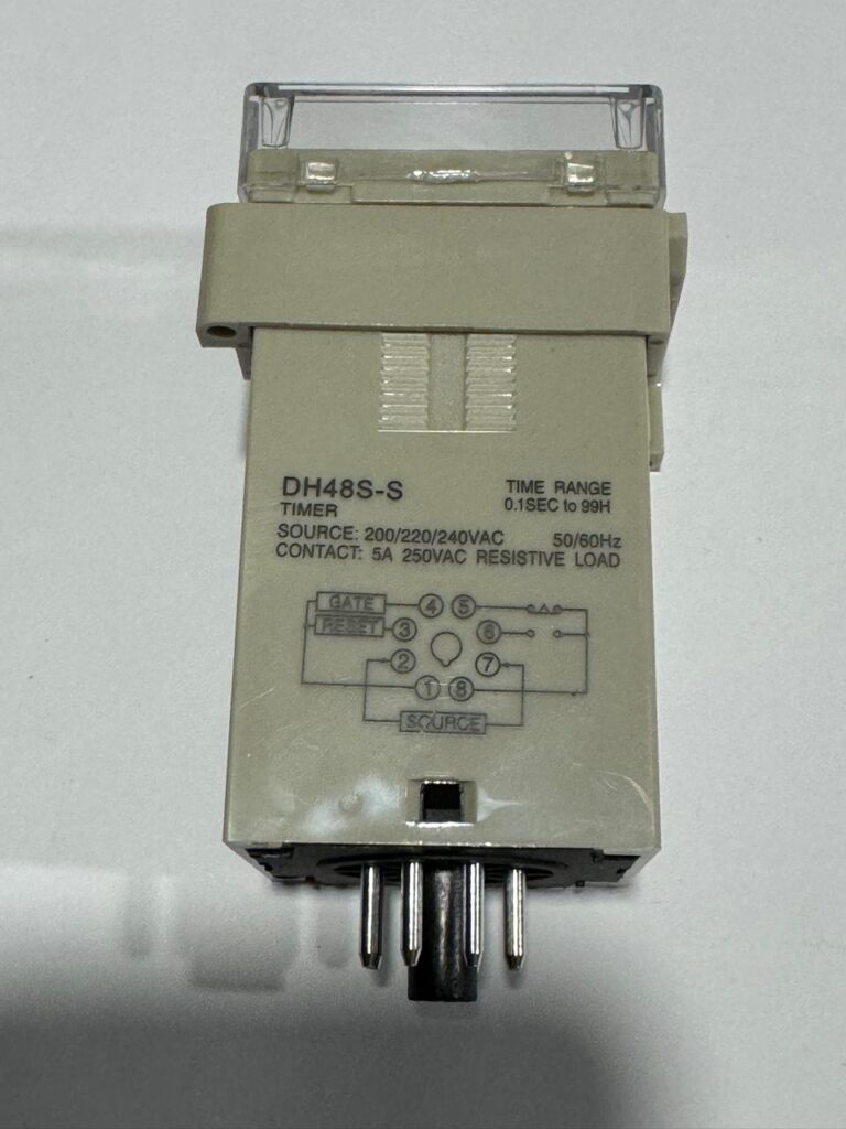 DH48S-S Timer Relay Back View with Diagram